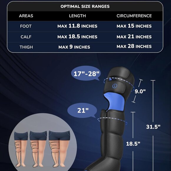 Leg Massager with Heat and Compression - Picture 5 of 8